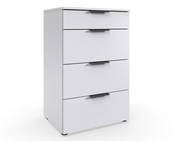 Hochkommode >OXFORD< in WEISS - 54x84x41cm (BxHxT)