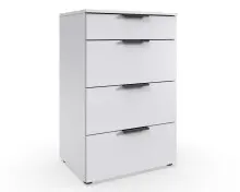 Hochkommode >OXFORD< in WEISS - 54x84x41cm (BxHxT)