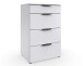 Hochkommode >OXFORD< in WEISS - 54x84x41cm (BxHxT)