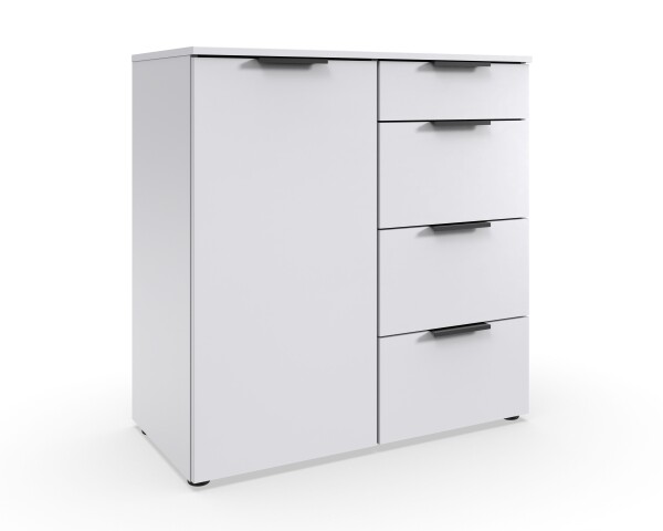 Kommode >OXFORD< in WEISS - 81x84x41cm (BxHxT)