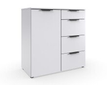 Kommode >OXFORD< in WEISS - 81x84x41cm (BxHxT)