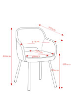Esszimmerstuhl >Lomvik< (2er-Set) in anthrazit/schwarz Chenille-Optik - 58x87x60 (BxHxT)