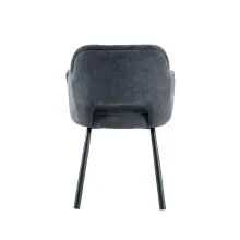 Esszimmerstuhl >Lomvik< (2er-Set) in anthrazit/schwarz Chenille-Optik - 58x87x60 (BxHxT)