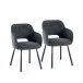 Esszimmerstuhl >Lomvik< (2er-Set) in anthrazit/schwarz Chenille-Optik - 58x87x60 (BxHxT)