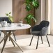 Esszimmerstuhl >Lomvik< (2er-Set) in anthrazit/schwarz Chenille-Optik - 58x87x60 (BxHxT)