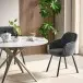 Esszimmerstuhl >Lomvik< (2er-Set) in anthrazit/schwarz Chenille-Optik - 58x87x60 (BxHxT)
