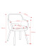 Esszimmerstuhl >Lomvik< (2er-Set) in anthrazit/schwarz Chenille-Optik - 58x87x60 (BxHxT)