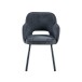 Esszimmerstuhl >Lomvik< (2er-Set) in anthrazit/schwarz Chenille-Optik - 58x87x60 (BxHxT)