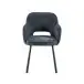 Esszimmerstuhl >Lomvik< (2er-Set) in anthrazit/schwarz Chenille-Optik - 58x87x60 (BxHxT)