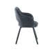 Esszimmerstuhl >Lomvik< (2er-Set) in anthrazit/schwarz Chenille-Optik - 58x87x60 (BxHxT)