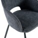 Esszimmerstuhl >Lomvik< (2er-Set) in anthrazit/schwarz Chenille-Optik - 58x87x60 (BxHxT)
