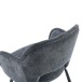 Esszimmerstuhl >Lomvik< (2er-Set) in anthrazit/schwarz Chenille-Optik - 58x87x60 (BxHxT)