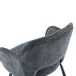 Esszimmerstuhl >Lomvik< (2er-Set) in anthrazit/schwarz Chenille-Optik - 58x87x60 (BxHxT)