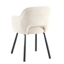 Esszimmerstuhl >Lomvik< (2er-Set) in creme/schwarz Chenille-Optik - 58x87x60 (BxHxT)