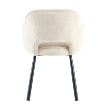 Esszimmerstuhl >Lomvik< (2er-Set) in creme/schwarz Chenille-Optik - 58x87x60 (BxHxT)