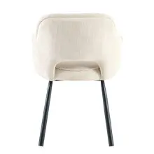 Esszimmerstuhl >Lomvik< (2er-Set) in creme/schwarz Chenille-Optik - 58x87x60 (BxHxT)