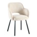 Esszimmerstuhl >Lomvik< (2er-Set) in creme/schwarz Chenille-Optik - 58x87x60 (BxHxT)