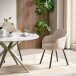 Esszimmerstuhl >Lomvik< (2er-Set) in creme/schwarz Chenille-Optik - 58x87x60 (BxHxT)