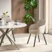 Esszimmerstuhl >Lomvik< (2er-Set) in creme/schwarz Chenille-Optik - 58x87x60 (BxHxT)