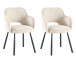 Esszimmerstuhl >Lomvik< (2er-Set) in creme/schwarz Chenille-Optik - 58x87x60 (BxHxT)