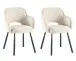Esszimmerstuhl >Lomvik< (2er-Set) in creme/schwarz Chenille-Optik - 58x87x60 (BxHxT)