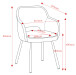 Esszimmerstuhl >Lomvik< (2er-Set) in creme/schwarz Chenille-Optik - 58x87x60 (BxHxT)
