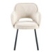 Esszimmerstuhl >Lomvik< (2er-Set) in creme/schwarz Chenille-Optik - 58x87x60 (BxHxT)