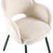 Esszimmerstuhl >Lomvik< (2er-Set) in creme/schwarz Chenille-Optik - 58x87x60 (BxHxT)