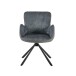 Armlehnstuhl >Molivo< (2er-Set) in anthrazit/schwarz Chenille-Optik - 58x84x64 (BxHxT)