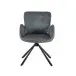 Armlehnstuhl >Molivo< (2er-Set) in anthrazit/schwarz Chenille-Optik - 58x84x64 (BxHxT)