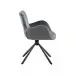 Armlehnstuhl >Molivo< (2er-Set) in anthrazit/schwarz Chenille-Optik - 58x84x64 (BxHxT)