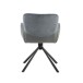 Armlehnstuhl >Molivo< (2er-Set) in anthrazit/schwarz Chenille-Optik - 58x84x64 (BxHxT)