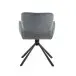 Armlehnstuhl >Molivo< (2er-Set) in anthrazit/schwarz Chenille-Optik - 58x84x64 (BxHxT)
