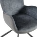 Armlehnstuhl >Molivo< (2er-Set) in anthrazit/schwarz Chenille-Optik - 58x84x64 (BxHxT)