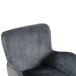 Armlehnstuhl >Molivo< (2er-Set) in anthrazit/schwarz Chenille-Optik - 58x84x64 (BxHxT)