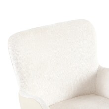 Armlehnstuhl >Molivo< (2er-Set) in creme/schwarz Chenille-Optik - 58x84x64 (BxHxT)
