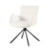Armlehnstuhl >Molivo< (2er-Set) in creme/schwarz Chenille-Optik - 58x84x64 (BxHxT)