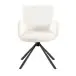 Armlehnstuhl >Molivo< (2er-Set) in creme/schwarz Chenille-Optik - 58x84x64 (BxHxT)
