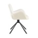 Armlehnstuhl >Molivo< (2er-Set) in creme/schwarz Chenille-Optik - 58x84x64 (BxHxT)
