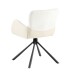 Armlehnstuhl >Molivo< (2er-Set) in creme/schwarz Chenille-Optik - 58x84x64 (BxHxT)