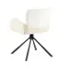 Armlehnstuhl >Molivo< (2er-Set) in creme/schwarz Chenille-Optik - 58x84x64 (BxHxT)