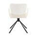 Armlehnstuhl >Molivo< (2er-Set) in creme/schwarz Chenille-Optik - 58x84x64 (BxHxT)