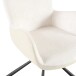 Armlehnstuhl >Molivo< (2er-Set) in creme/schwarz Chenille-Optik - 58x84x64 (BxHxT)