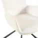 Armlehnstuhl >Molivo< (2er-Set) in creme/schwarz Chenille-Optik - 58x84x64 (BxHxT)