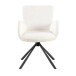 Armlehnstuhl >Molivo< (2er-Set) in creme/schwarz Chenille-Optik - 58x84x64 (BxHxT)