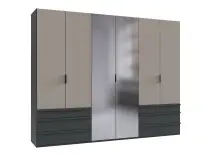 Falttürenschrank >OXFORD< in GRAFIT +...