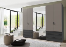 Falttürenschrank >OXFORD< in GRAFIT +...