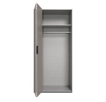 Falttürenschrank >OXFORD< in GRAFIT + SAHARAGRAU - 100x216x58cm (BxHxT)