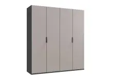 Falttürenschrank >OXFORD< in Saharagrau,...