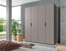 Falttürenschrank >OXFORD< in Saharagrau,...